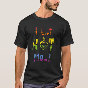 Candle Heart I Love Hot Moms T-Shirt