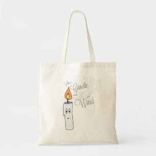 Candle in the wind tote bag