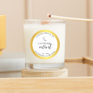 Candle Jar Gold Foil Effect Label Packaging