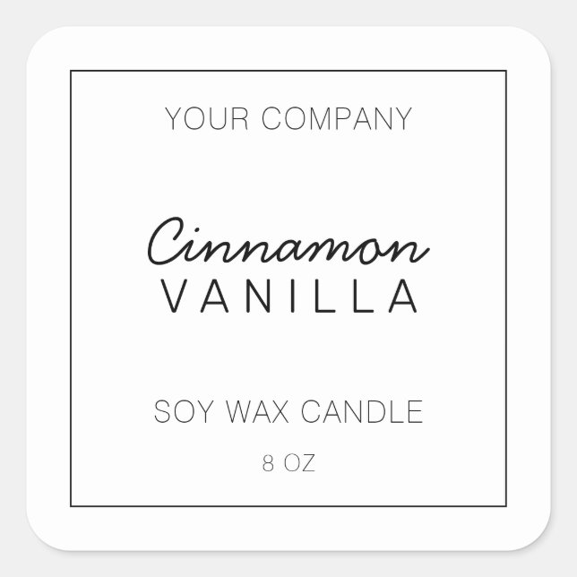Candle Label Custom Product Branding (Front)
