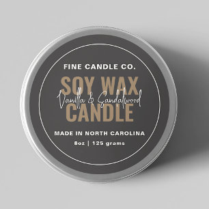 Candle Label Elegant Modern Minimalist Black Gold