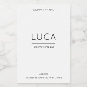 Candle Label Luca Elegant Candle & Product Label