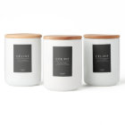 Candle Label Minimalist Elegant White on Black