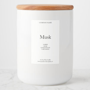 Candle Label Minimalist Strong Simple Soy Wax Gift