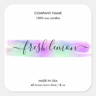 Candle label product label holographic jar label