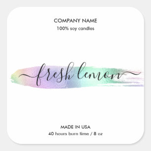 Candle label product label holographic jar label