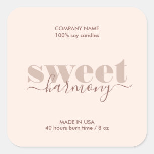 Candle label product label Modern Minimalist