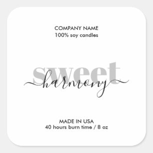 Candle label product label Modern Minimalist