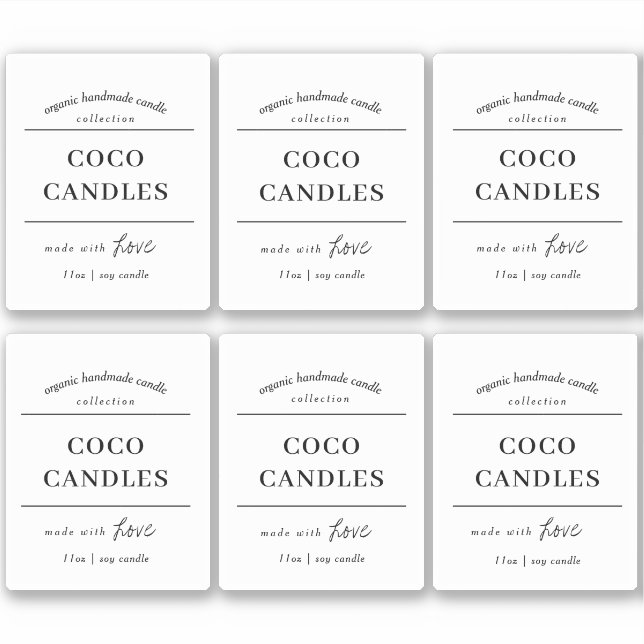 Candle Label Vinyl Design (Front)