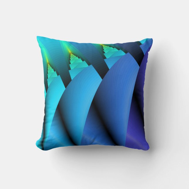 Candle Light Sofa Pillow:Blue, Turquoise, Purple Cushion (Front)