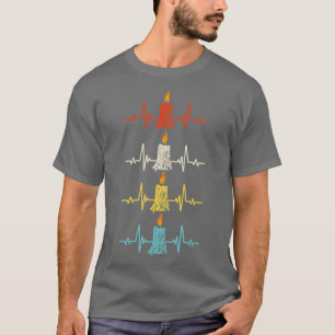 Candle Maker Candle Making Heartbeat T-Shirt