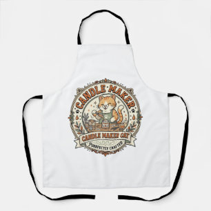 Candle Maker Cat Candle Maker Cat Vintage Vector A Apron