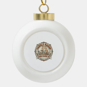 Candle Maker Cat Candle Maker Cat Vintage Vector A Ceramic Ball Christmas Ornament