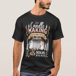 Candle Making Cat  Candle Maker T-Shirt