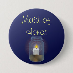 Candle Mason Jar Button