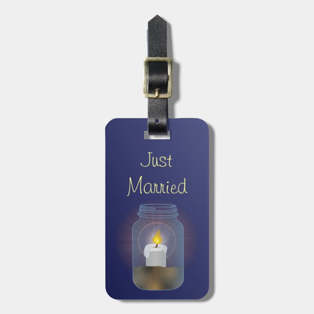 Candle Mason Jars Luggage Tag (Front Vertical)
