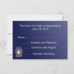 Candle Mason Jars RSVP Cards