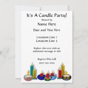 Candle Party Custom Invites