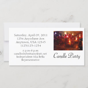 Candle Party Photo Invite