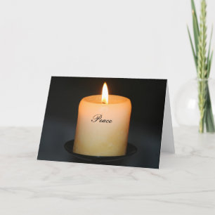 candle peace holiday card