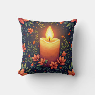 candle pillow cushion