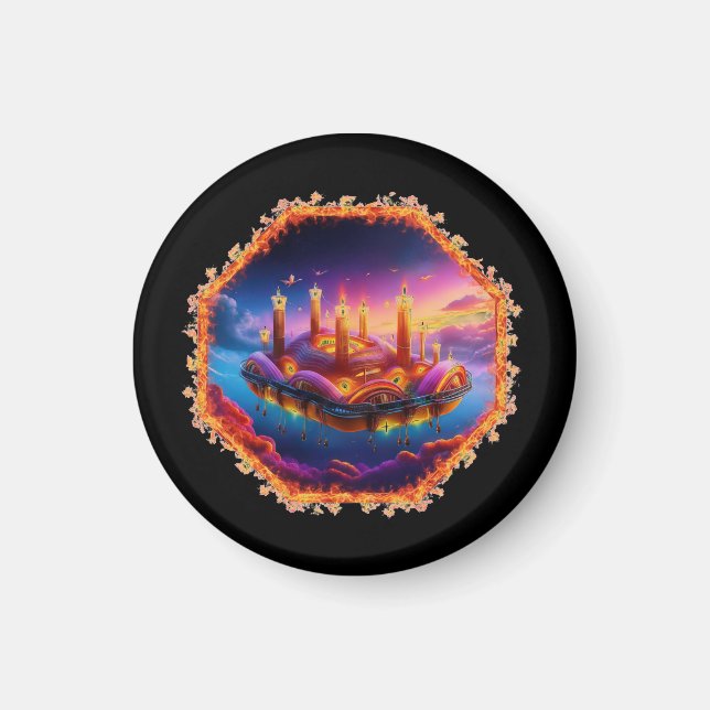 Candle Powered Space Vehicle In A Chaotic Sky Magnet (Front)