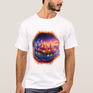 Candle Powered Space Vehicle In A Chaotic Sky T-Shirt