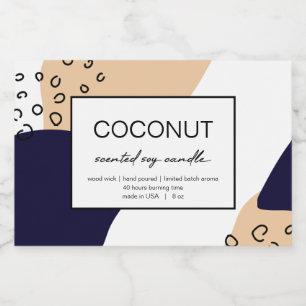 Candle Product Label Abstract Design
