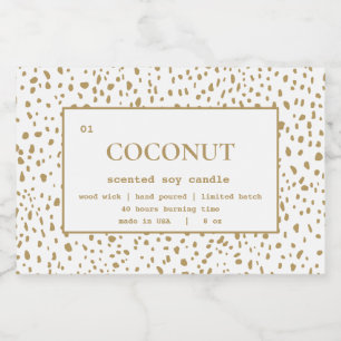 Candle Product Label Dalmatian Pattern Design