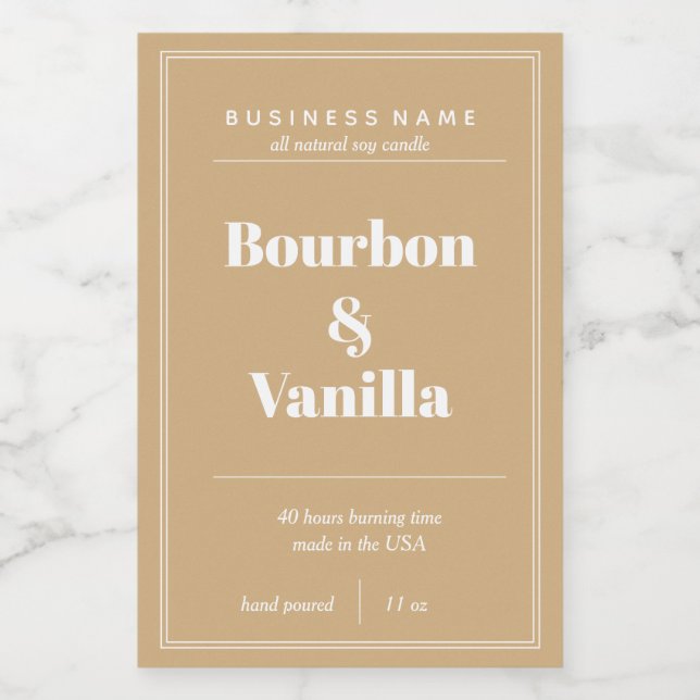 Candle Product Label Design (Single Label)