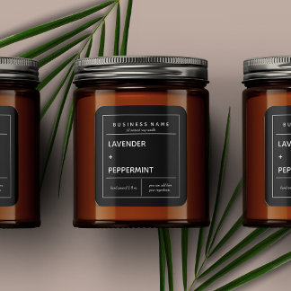 Candle Product Label Design