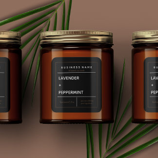 Candle Product Label Design