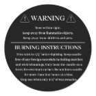 Candle Product Warning Label Design