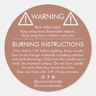 Candle Product Warning Label Design