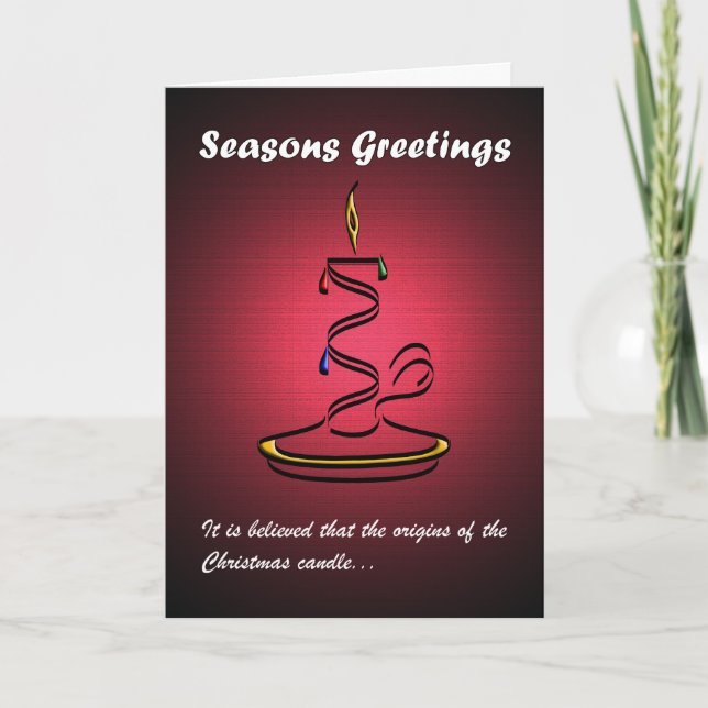 Candle (Red) Holiday Card (Front)