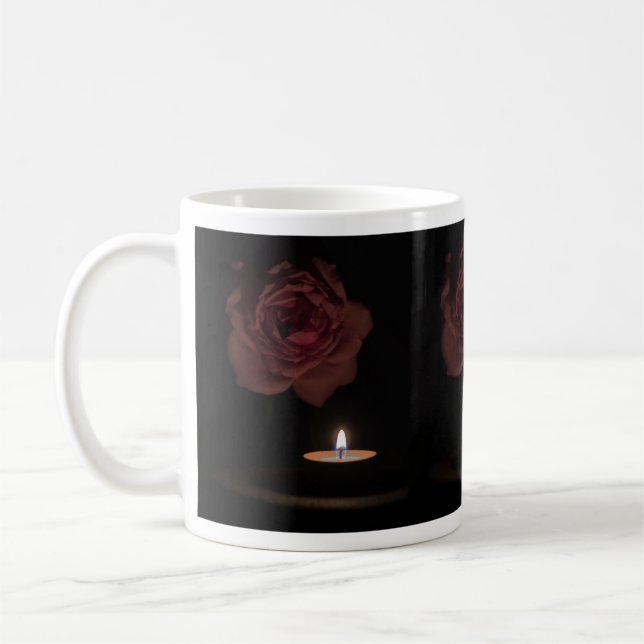 candle rose coffee mug (Left)