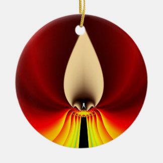 Candle Round Ornament
