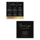 Candle Safety Guide Black & Gold Script Logo Card