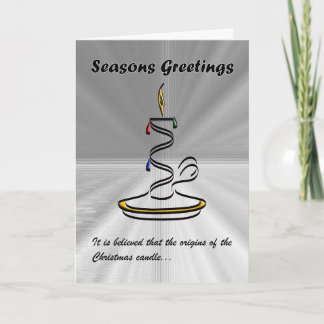 Candle (Silver) Holiday Card