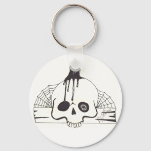 Candle Skull Keychain