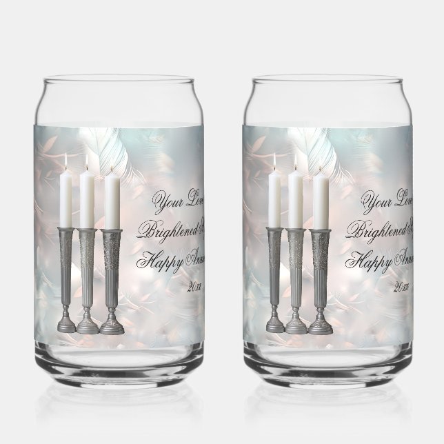 Candle Stick Soda Glass (Front)