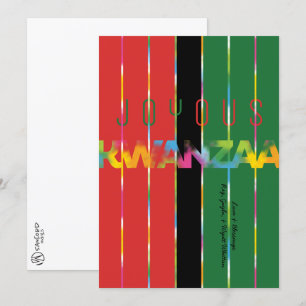 Candle Stripes Kwanzaa Card