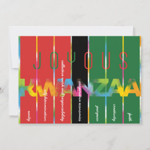 Candle Stripes Kwanzaa Card