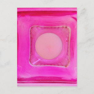 Candle, Sweet Pink Love Candlelight Postcard