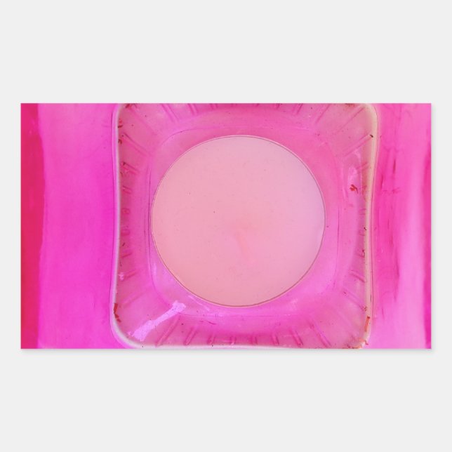 Candle, Sweet Pink Love Candlelight Rectangular Sticker (Front)