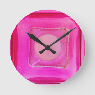 Candle, Sweet Pink Love Candlelight Round Clock