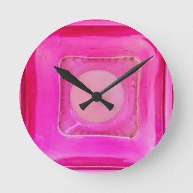 Candle, Sweet Pink Love Candlelight Round Clock (Front)