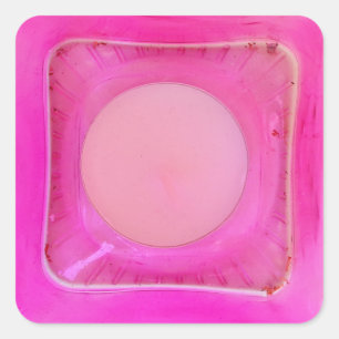 Candle, Sweet Pink Love Candlelight Square Sticker