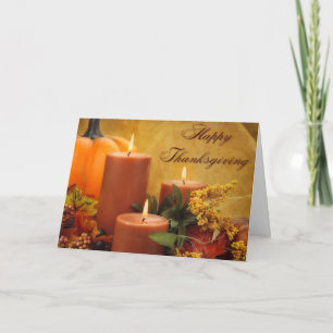 Candle Thanksgiving Holiday Card