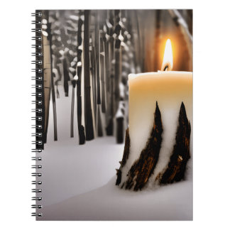 Candle Tree Snow Forest Notebook